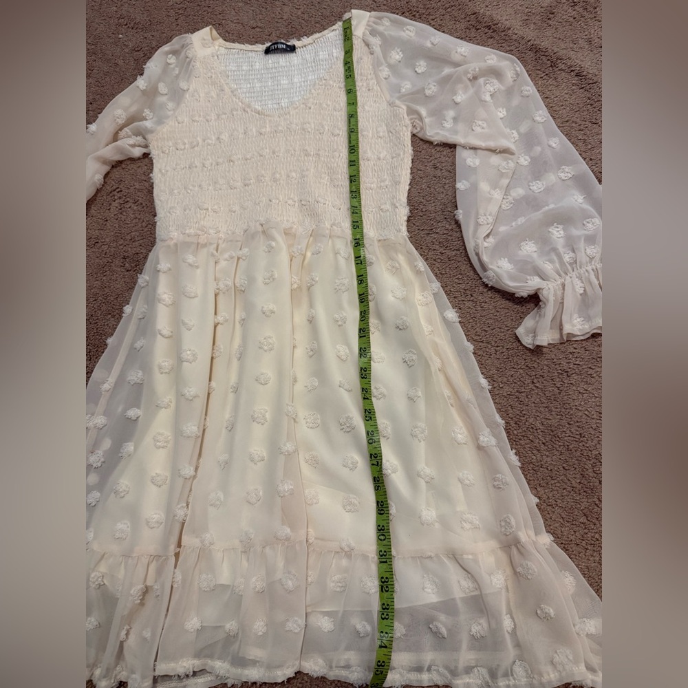 BTFBM Cream Polka Dot Dress - Picture 9 of 10
